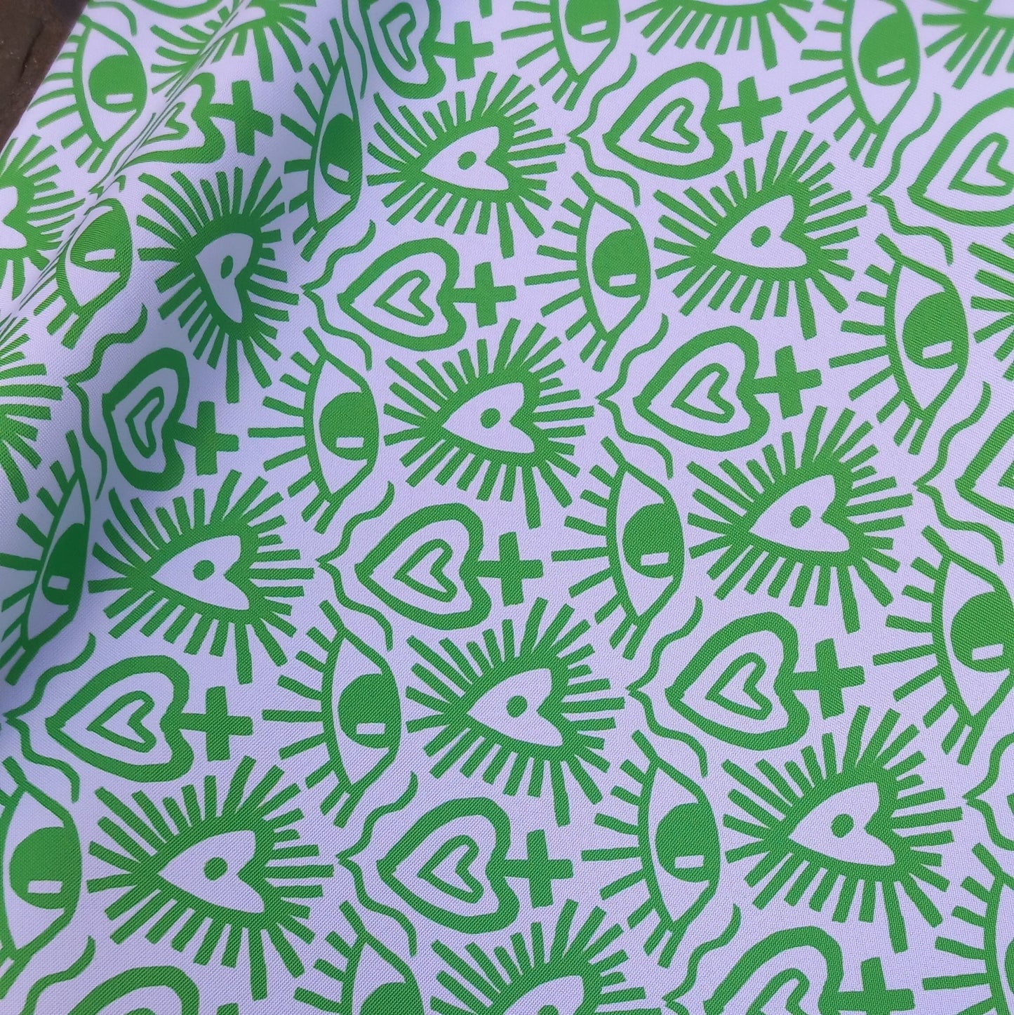 Tissu déperlant Ex voto vert