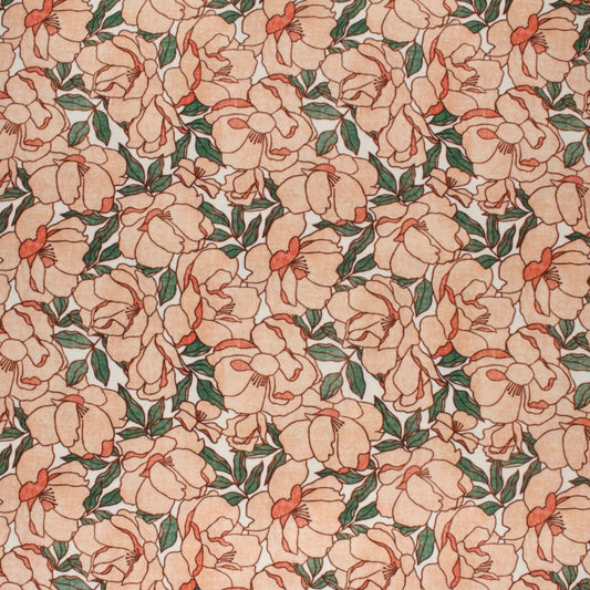 POPELINE COTON Rosy Deco blanc